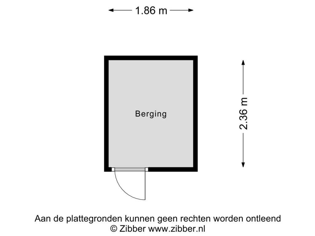 Bekijk plattegrond van Berging van Billitonstraat 46-A