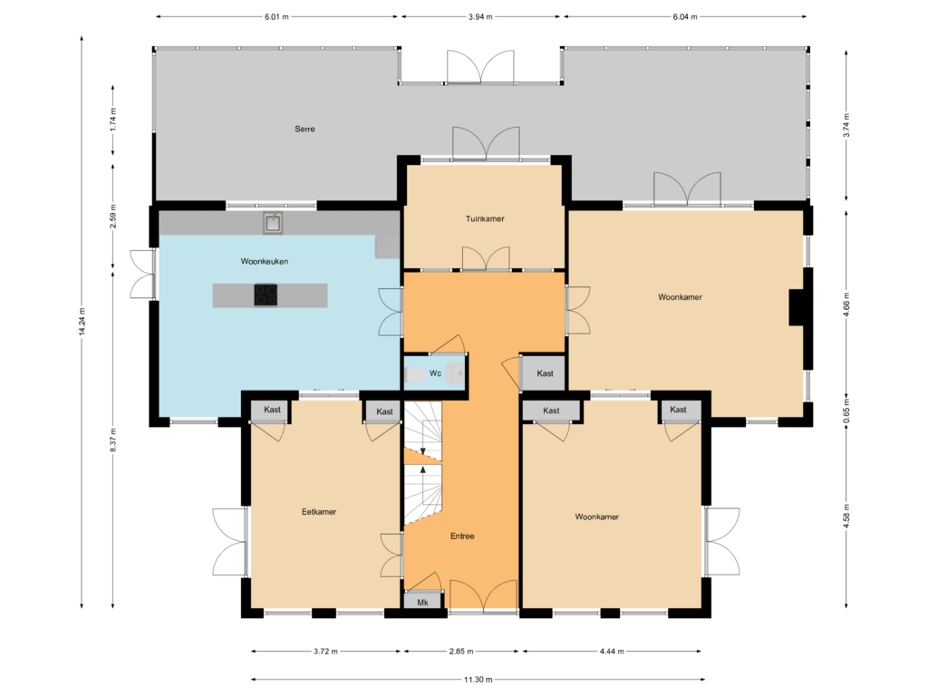 Bekijk plattegrond van First floor van Zuiderdracht 23