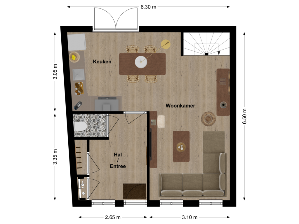 Bekijk plattegrond van First floor van Vissersdijk 4