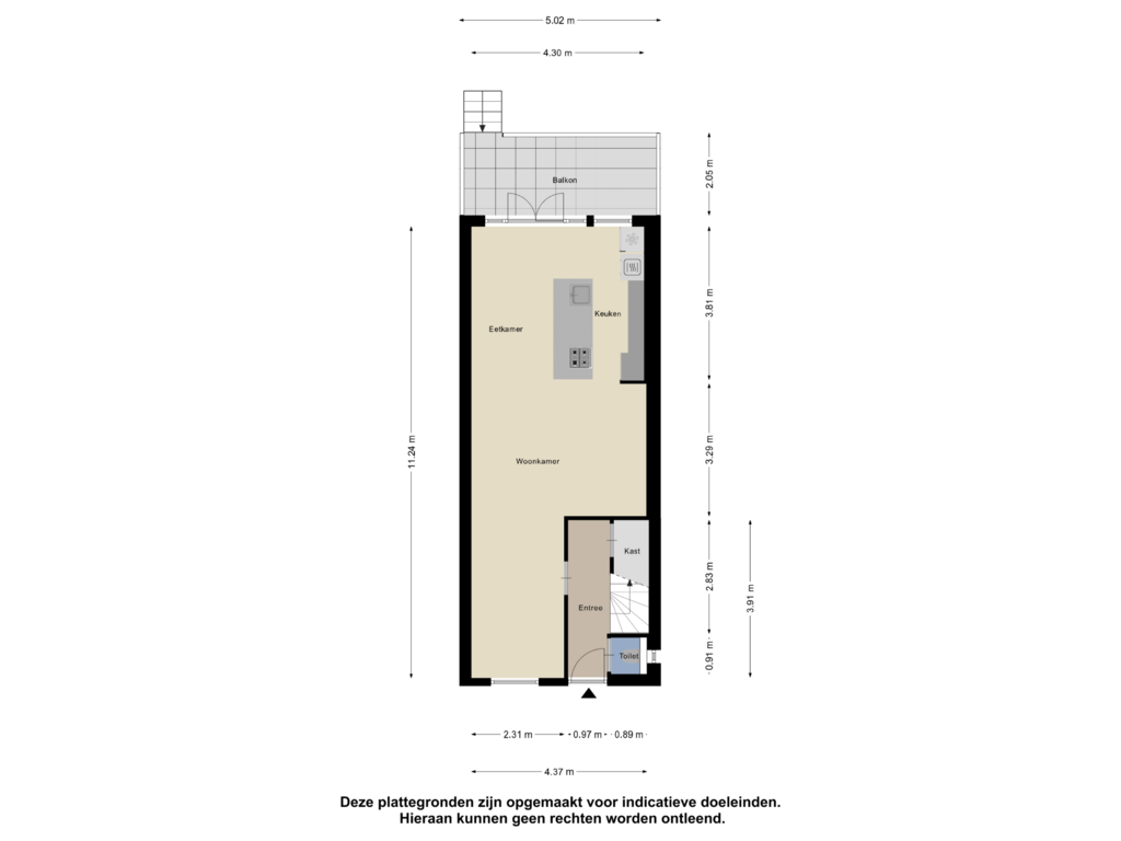 Bekijk plattegrond van Begane Grond van Noordeinde 72