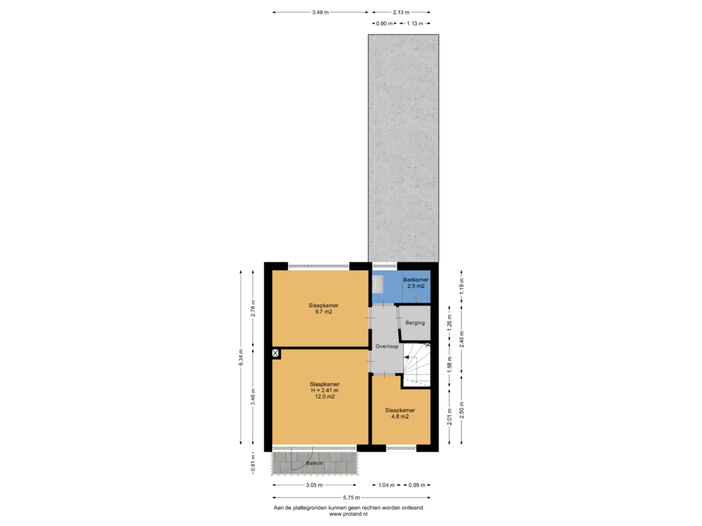 View floorplan of 1e Verdieping of Primulastraat 58