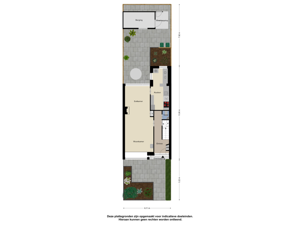 Bekijk plattegrond van Begane Grond tuin van Prinsessenweg 7