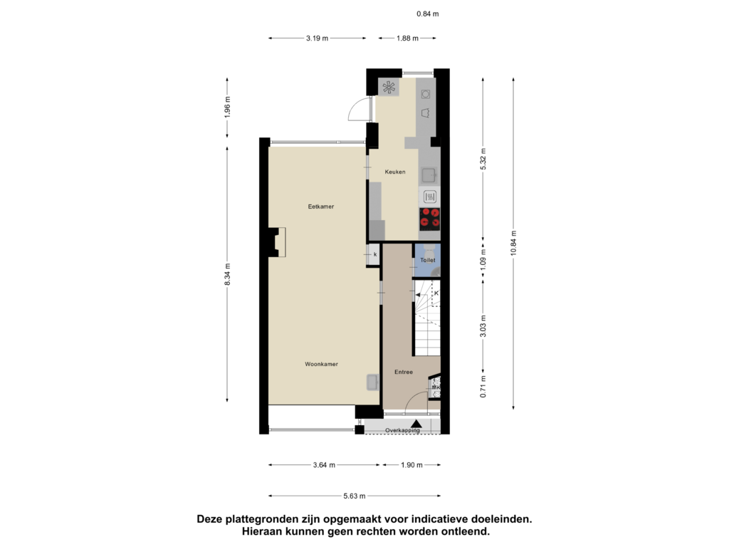 Bekijk plattegrond van Begane Grond van Prinsessenweg 7