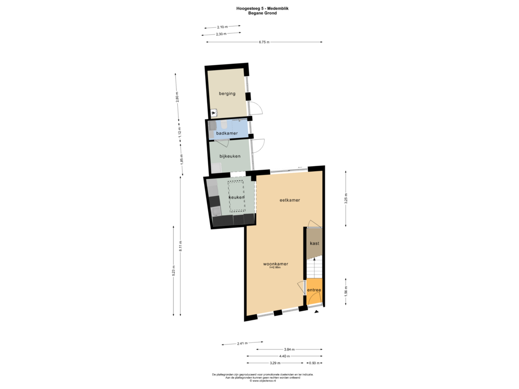 Bekijk plattegrond van BEGANE GROND van Hoogesteeg 5