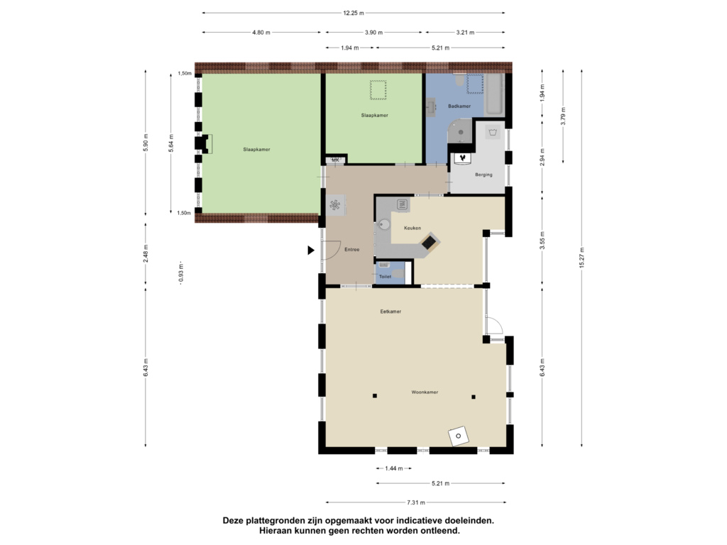 Bekijk plattegrond van Appartement van Veenpettenweg 2