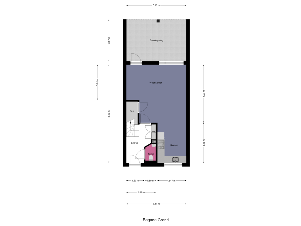 Bekijk plattegrond van Begane Grond van Keuleman 15