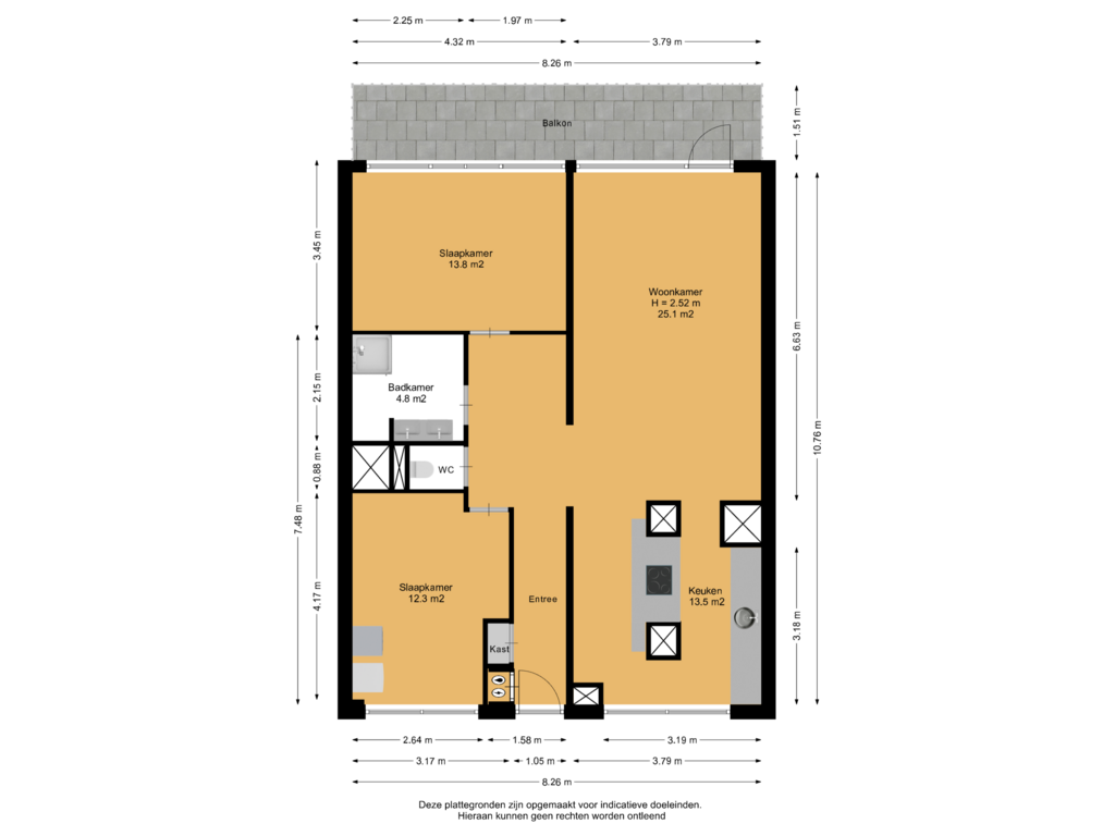 Bekijk plattegrond van Appartement van Dunantstraat 432