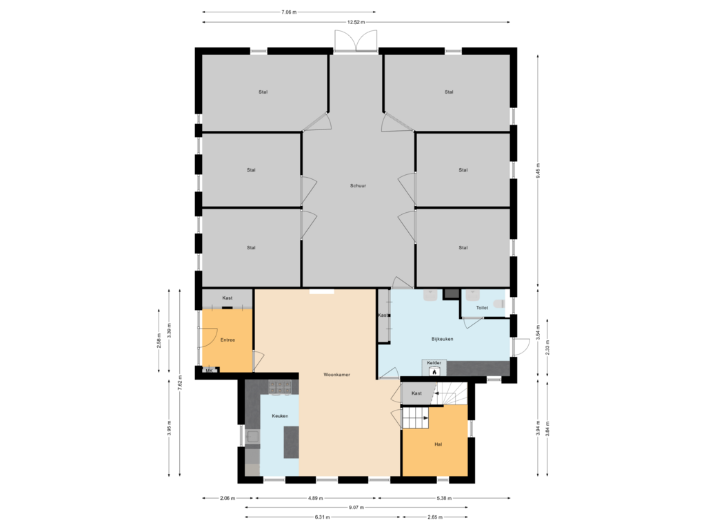 View floorplan of Begane grond of Oppen Swolle 22