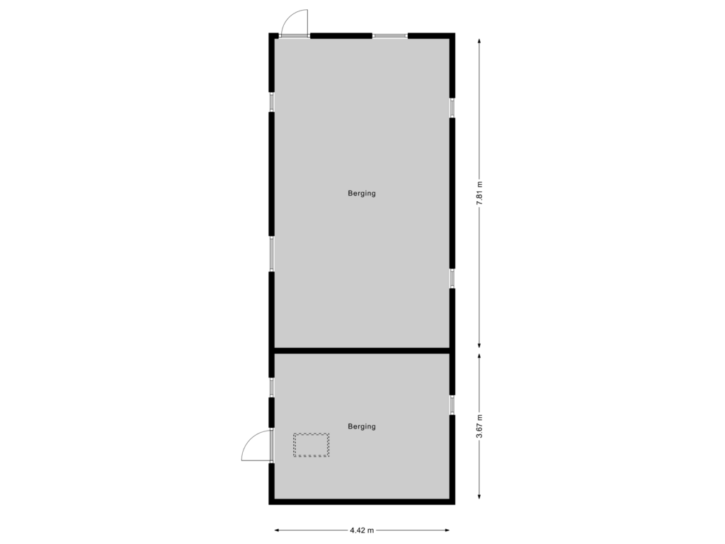 View floorplan of Berging 1 of Oppen Swolle 22