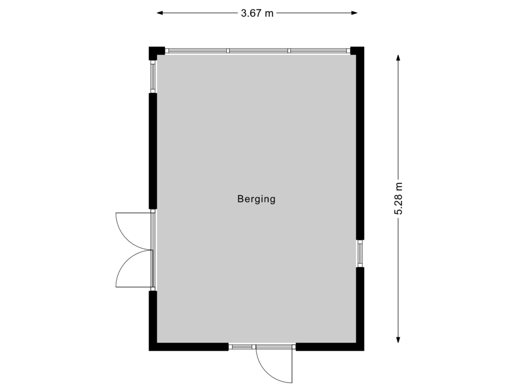 View floorplan of Berging 2 of Oppen Swolle 22