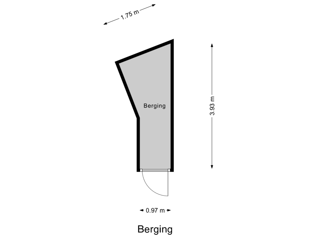 View floorplan of Berging of De Klok 123