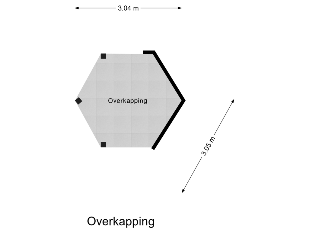 Bekijk plattegrond van Overkapping van Heideweg 17