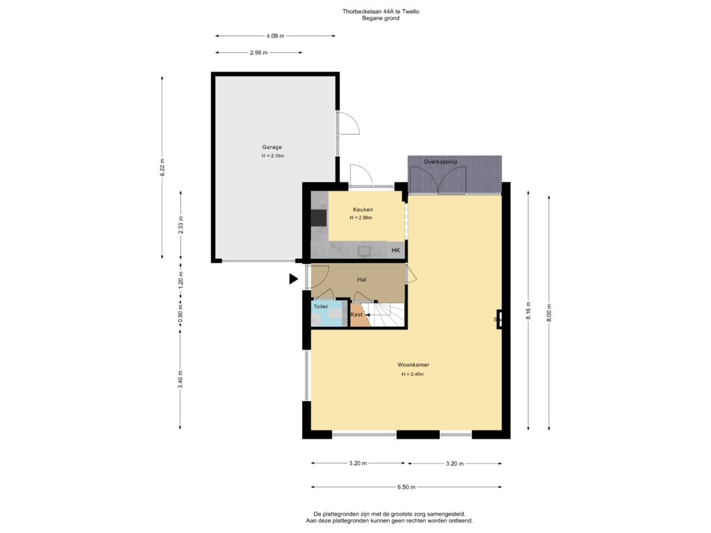 Bekijk plattegrond van Begane grond van Thorbeckelaan 44-A