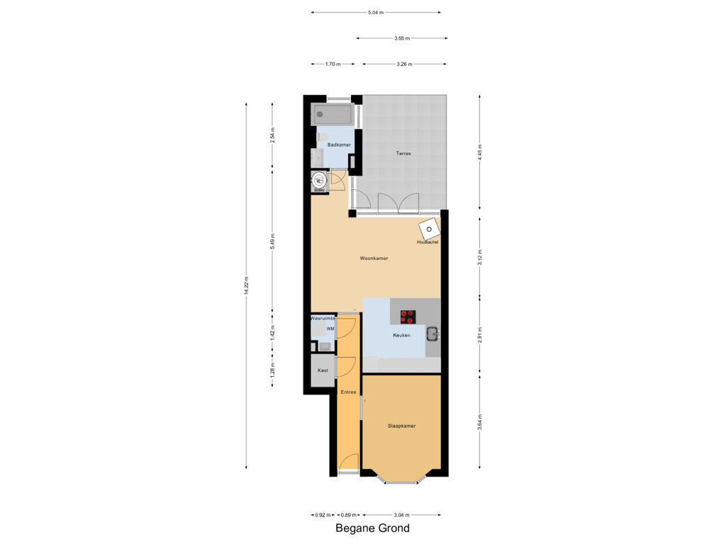 Bekijk plattegrond van Begane Grond van Albert Cuijpstraat 6-A