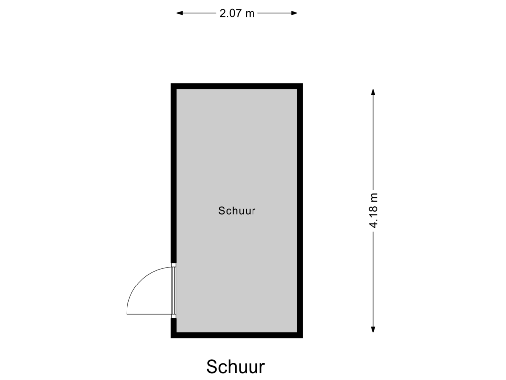 Bekijk plattegrond van Schuur van Albert Cuijpstraat 6-A