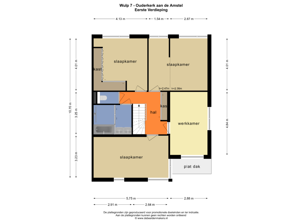 Bekijk plattegrond van EERSTE VERDIEPING van Wulp 7