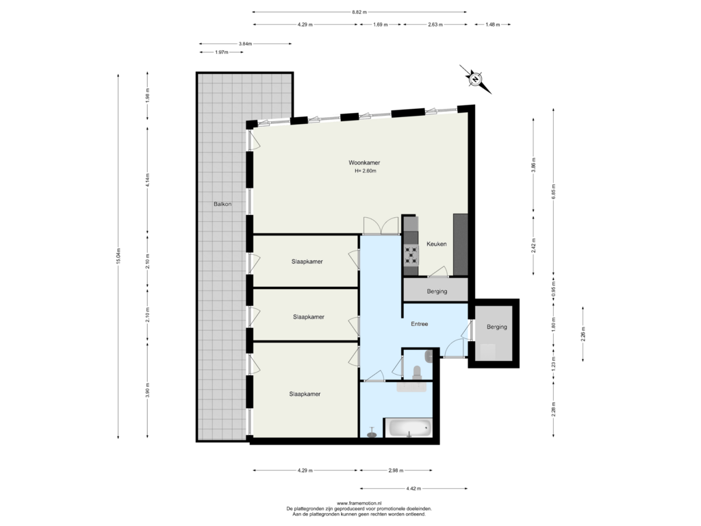 Bekijk plattegrond van Verdieping 4 van Lloydstraat 216