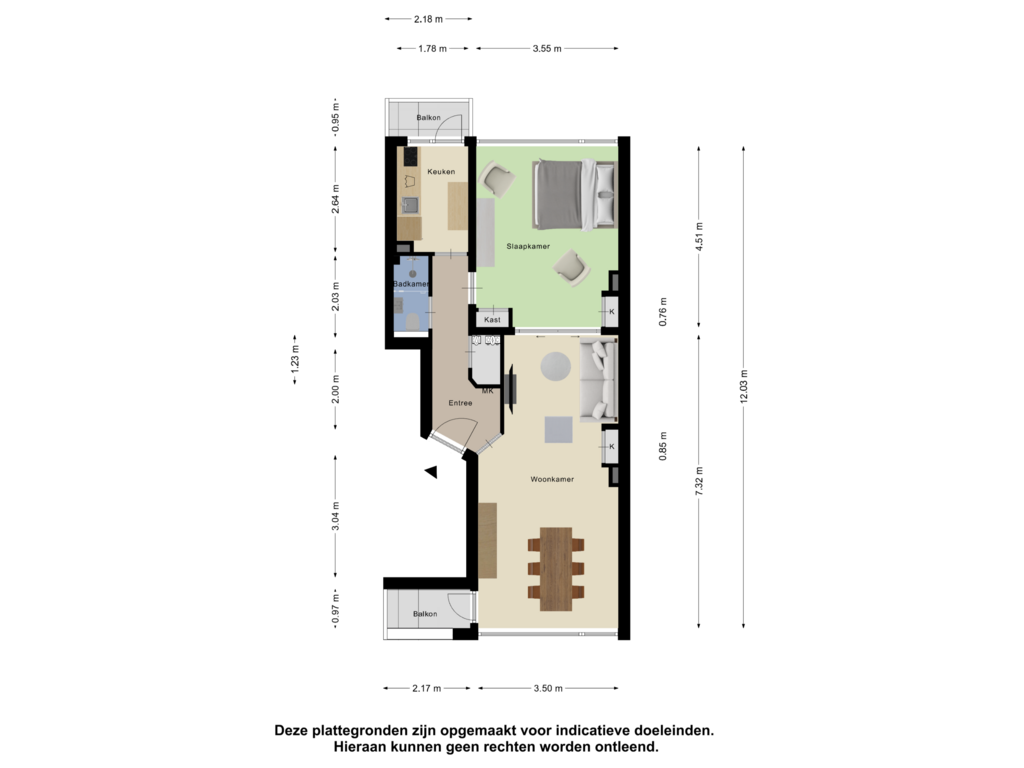 View floorplan of Appartement of Mijnsherenlaan 213-C