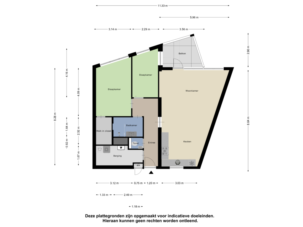 Bekijk plattegrond van Appartement van Merwedestraat 66