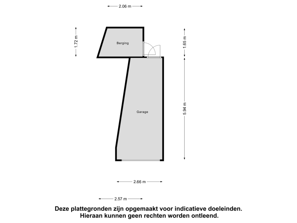 Bekijk plattegrond van Garage van Merwedestraat 66