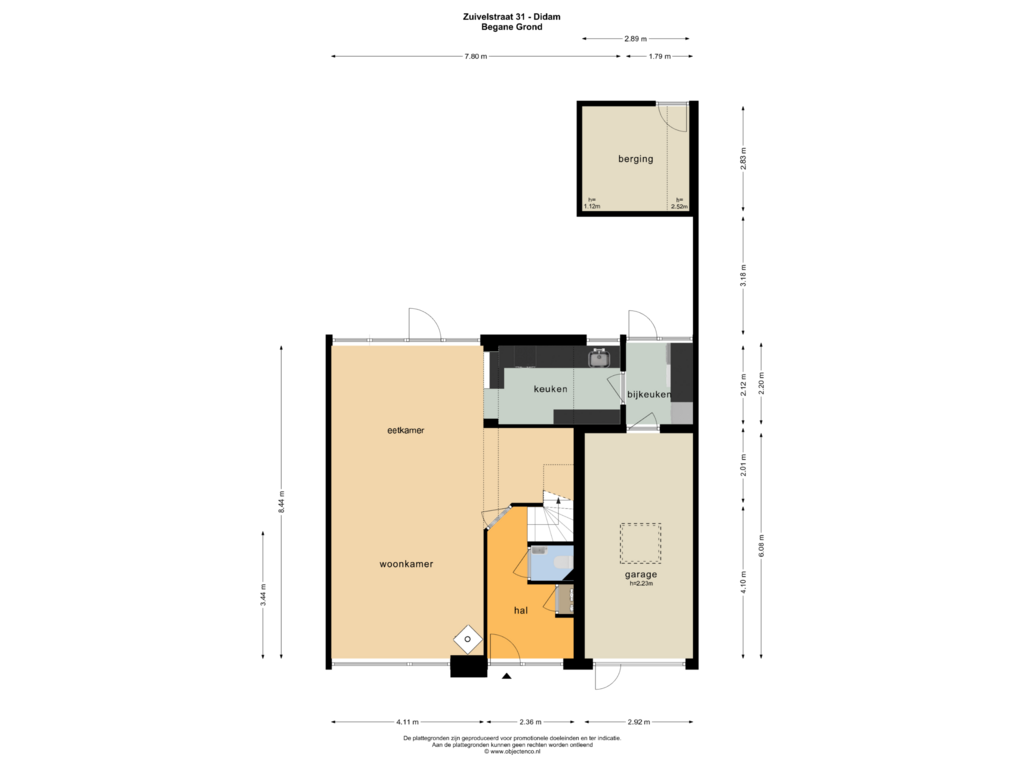 Bekijk plattegrond van BEGANE GROND van Zuivelstraat 31