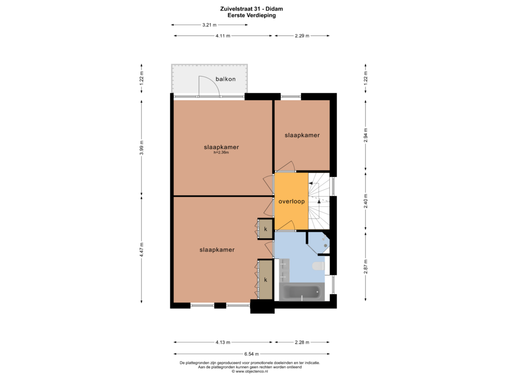 Bekijk plattegrond van EERSTE VERDIEPING van Zuivelstraat 31