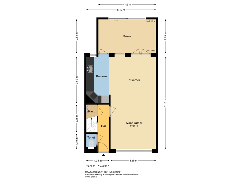 Bekijk plattegrond van BEGANE GROND van Azaleastraat 21