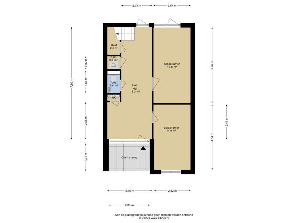 Bekijk plattegrond van Begane Grond van Laan van Kernhem 225