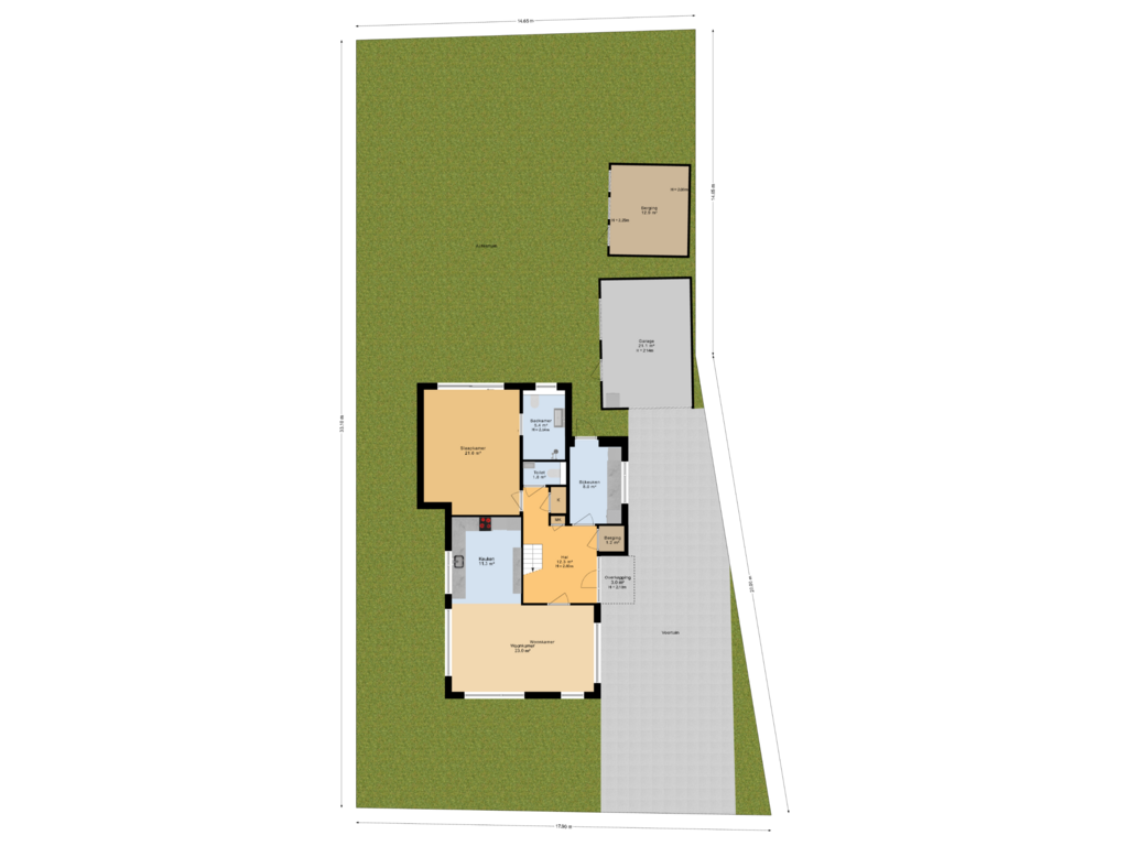 View floorplan of Situatie of Foswerterstrjitte 22