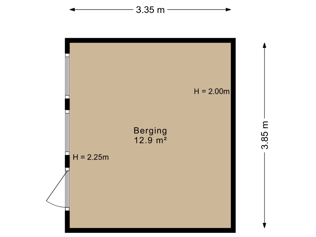 View floorplan of Berging of Foswerterstrjitte 22