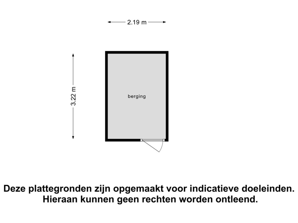 Bekijk plattegrond van Berging van van Dusseldorpstraat 108