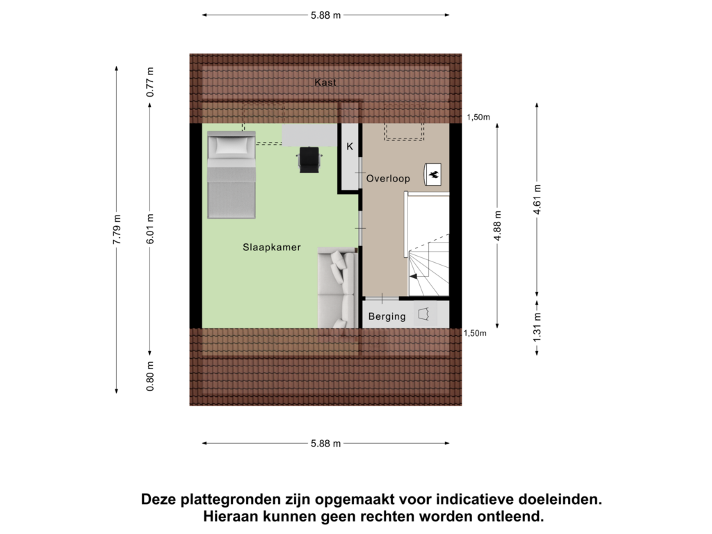 Bekijk plattegrond van Tweede Verdieping van Ereprijslaan 69