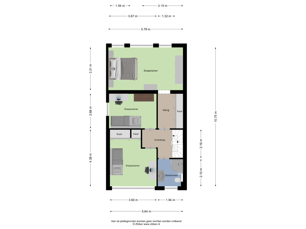 Bekijk plattegrond van Eerste Verdieping van Klaverblokken 8