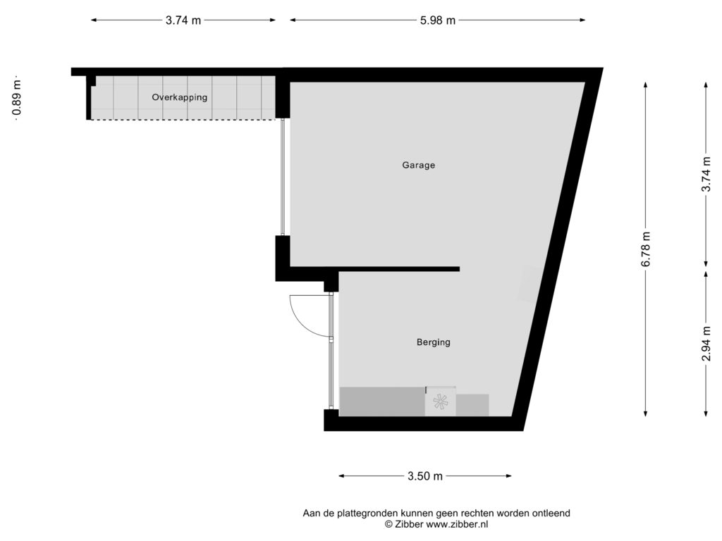 Bekijk plattegrond van Garage van Klaverblokken 8