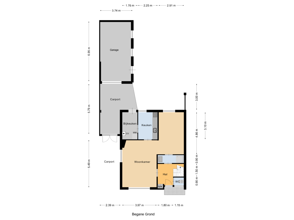 View floorplan of Begane Grond of Sint Vitusstraat 36