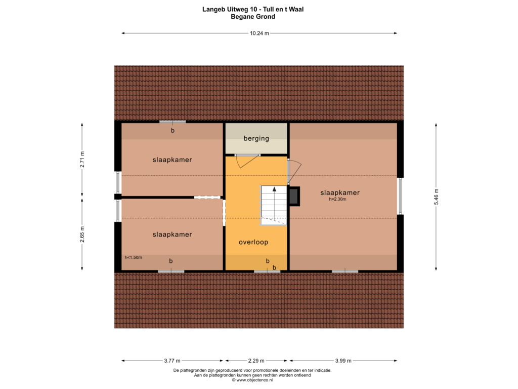 View floorplan of EERSTE VERDIEPING of Lange Uitweg 10