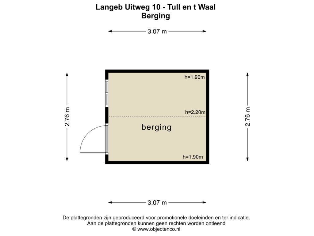 View floorplan of BERGING of Lange Uitweg 10