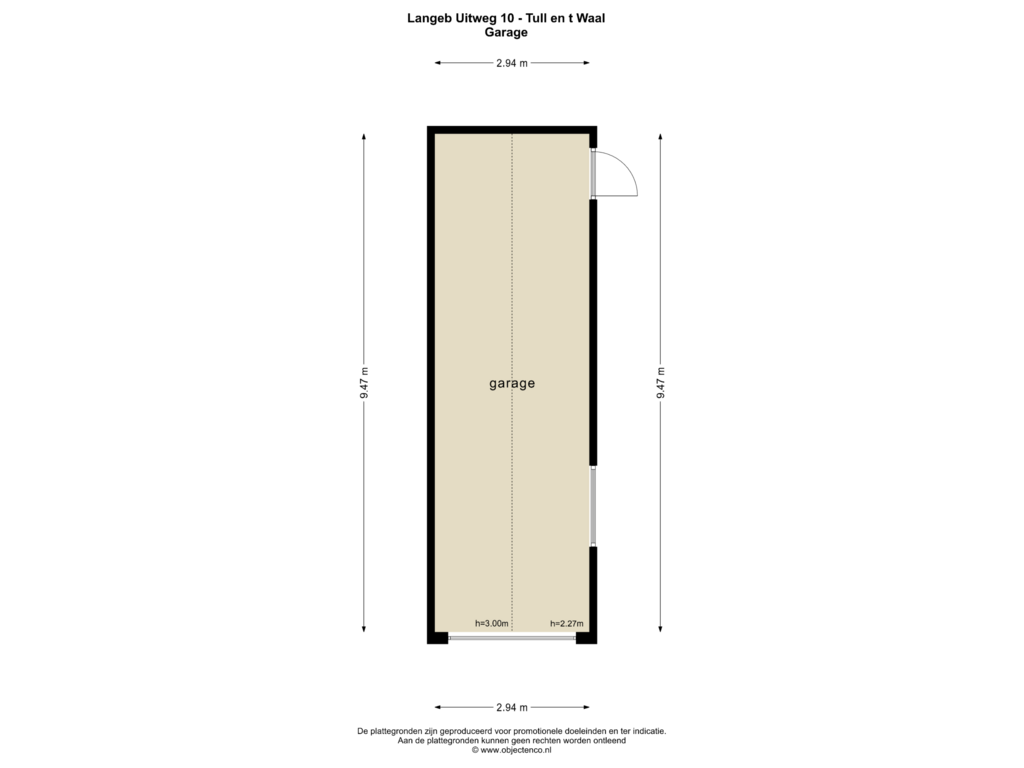 View floorplan of GARAGE of Lange Uitweg 10