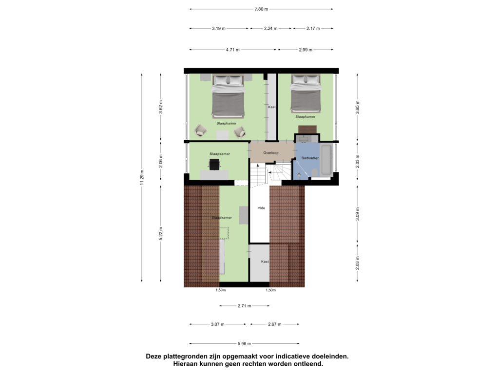 View floorplan of Eerste Verdieping of Eikenlaan 97