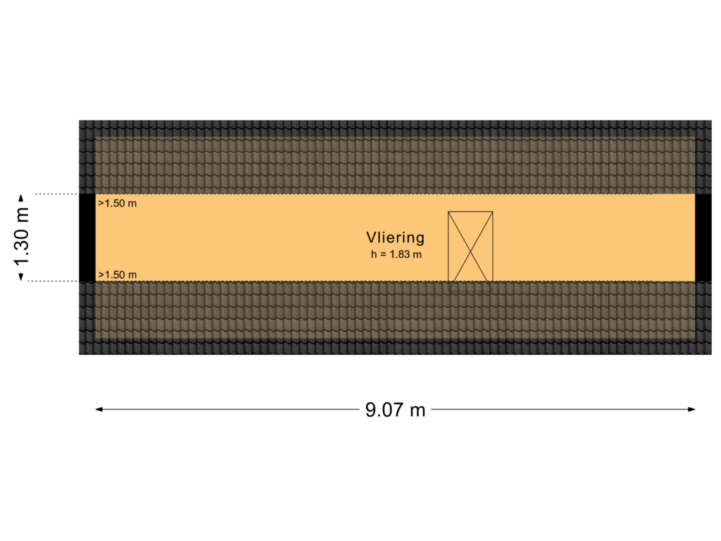 View floorplan of Vliering of Brink 52