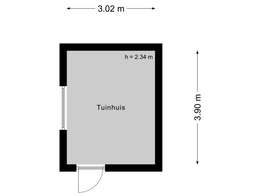 View floorplan of Tuinhuis of Brink 52