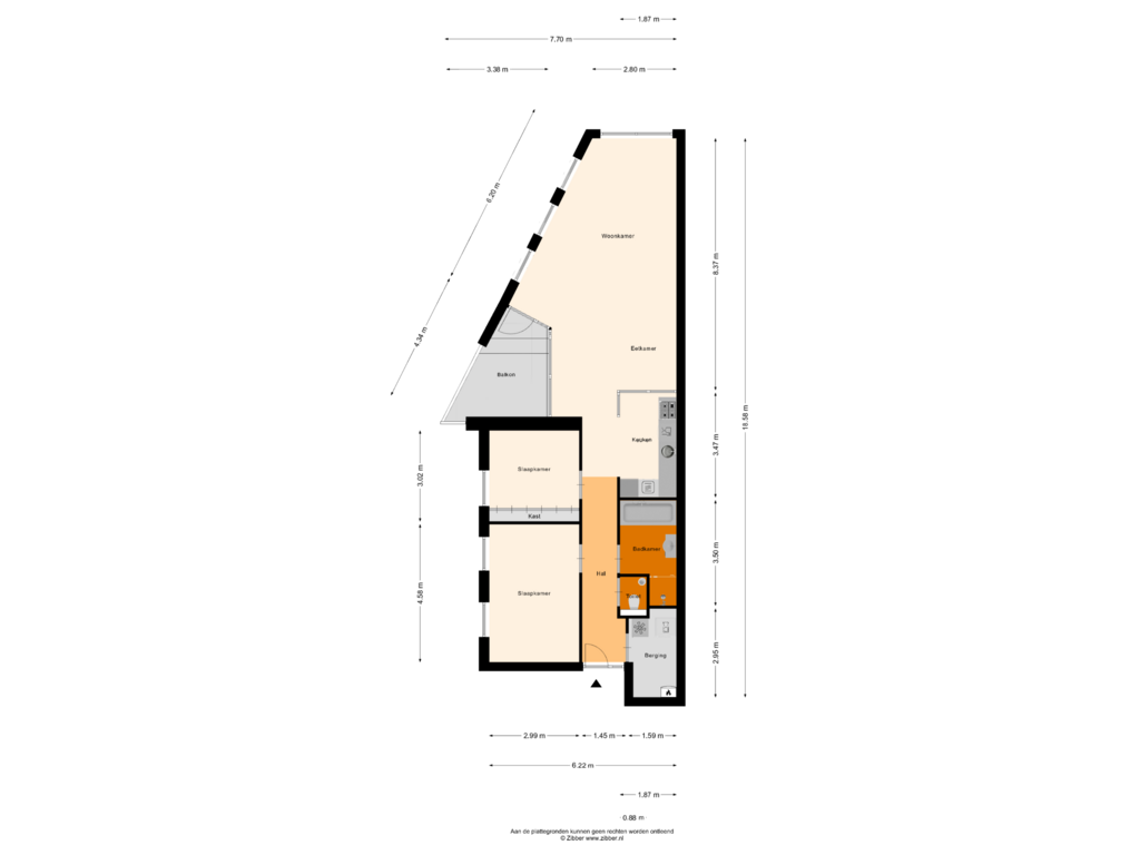 Bekijk plattegrond van Appartement van Louis Beelstraat 19