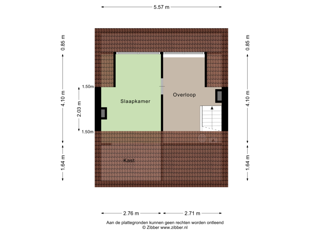 Bekijk plattegrond van Tweede Verdieping van Leerinkstraat 9