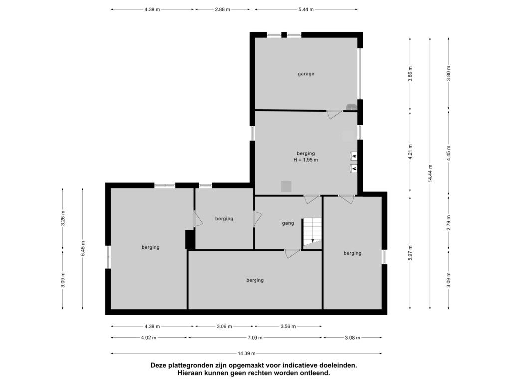 Bekijk plattegrond van Souterrain 1 van Predikant Swildensstraat 36