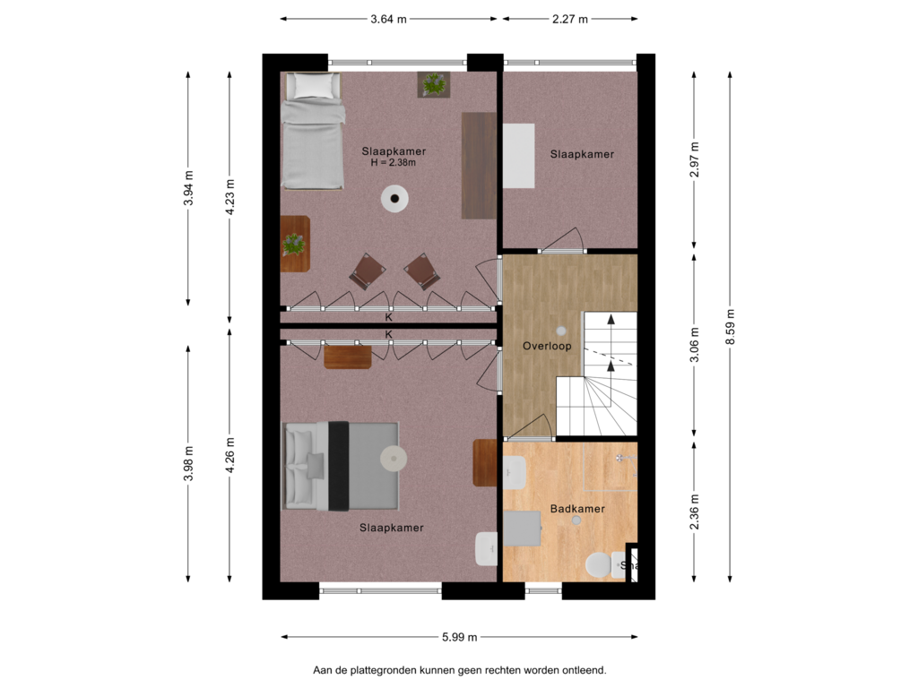 Bekijk plattegrond van 1e verdieping van Diepenbrockweg 16