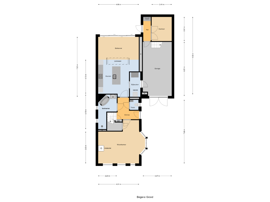 Bekijk plattegrond van Begane Grond van 's-Gravenpolderseweg 10