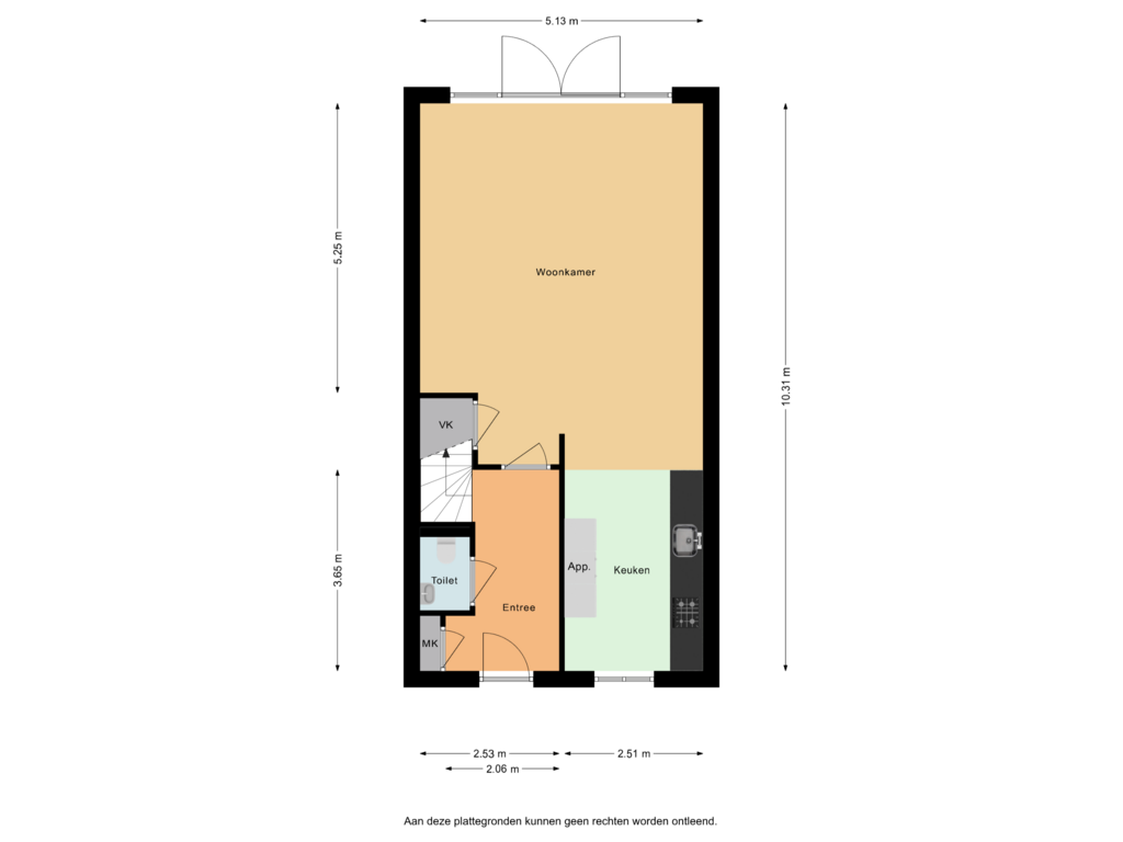 Bekijk plattegrond van Begane grond van Danzig 17