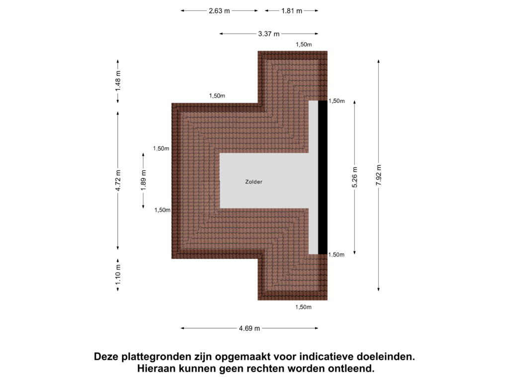 Bekijk plattegrond van Zolder van Oranjestraat 3