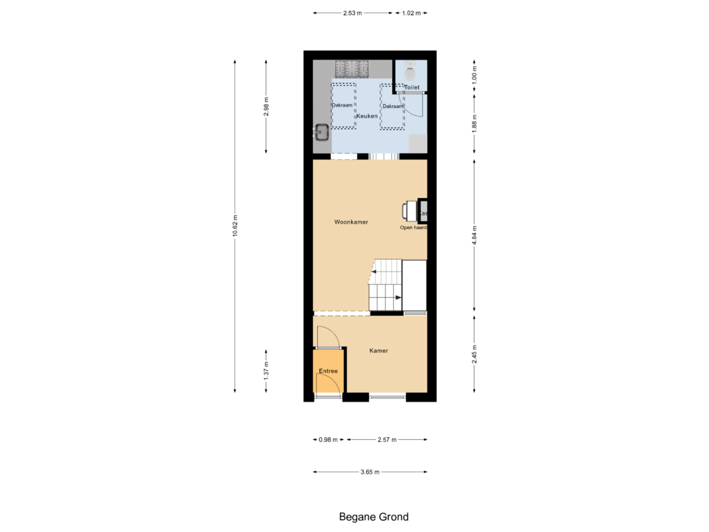 View floorplan of Begane Grond of Sint Olofslaan 15