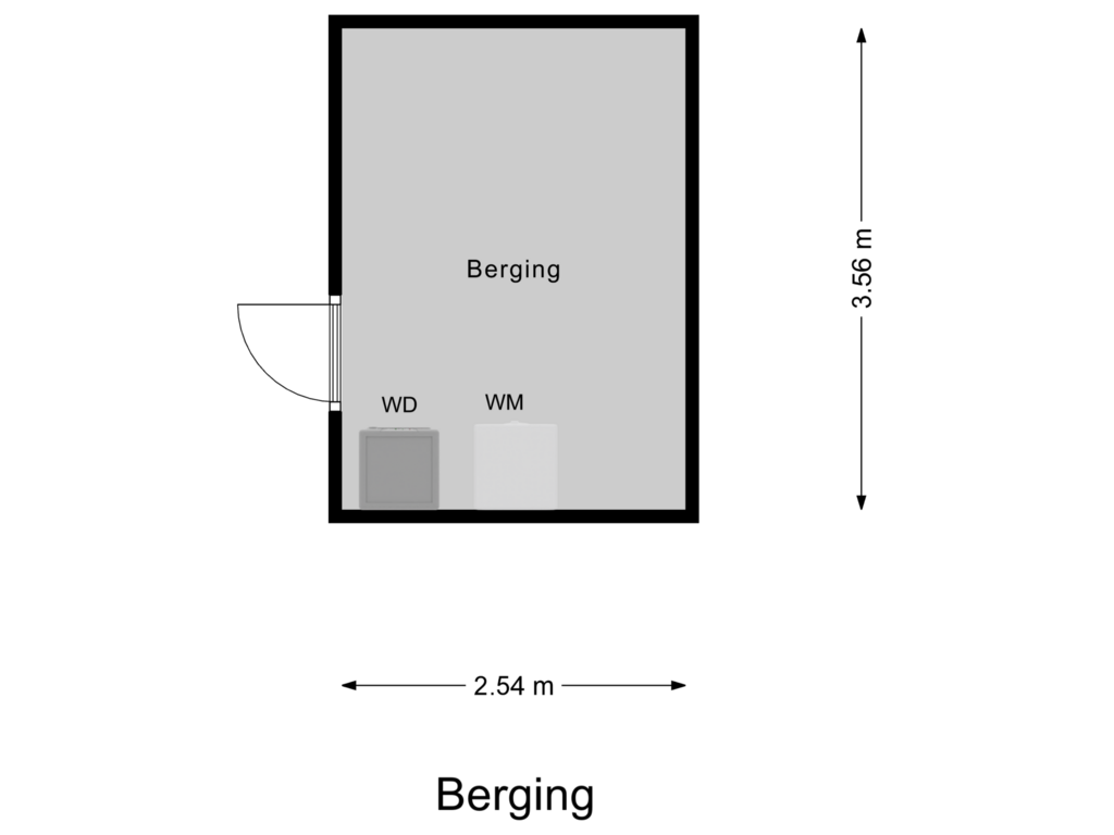 View floorplan of Berging of Sint Olofslaan 15